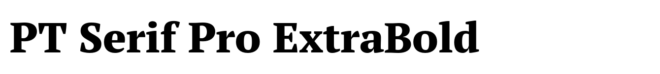 PT Serif Pro ExtraBold